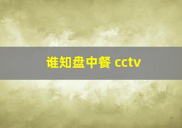 谁知盘中餐 cctv